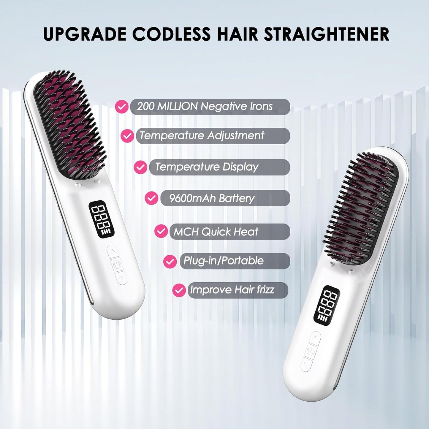 Cordless Hair Straightener Brush - TameLuxe