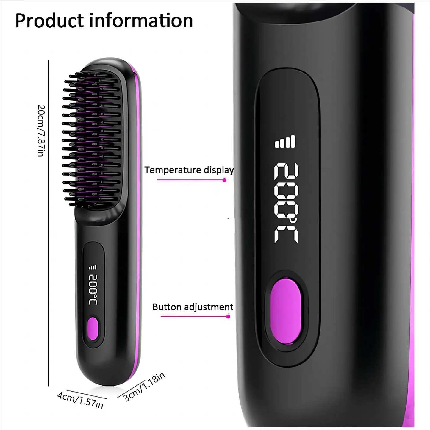 Cordless Hair Straightener Brush - TameLuxe