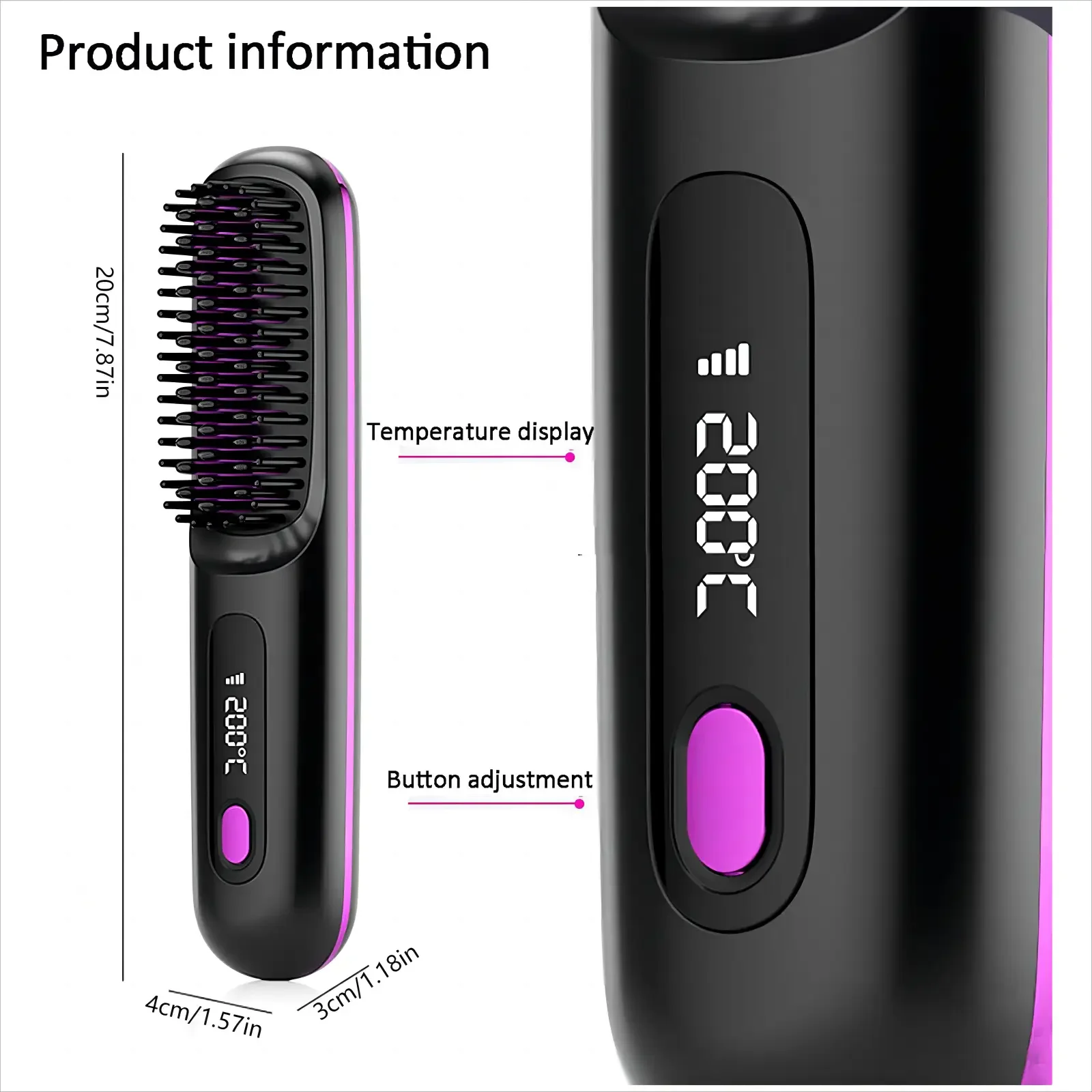 Cordless Hair Straightener Brush - TameLuxe